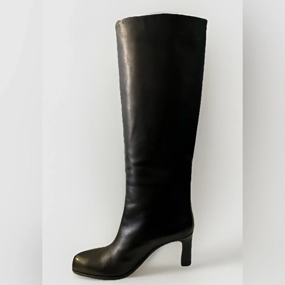 Massimo Dutti Women’s Leather Boots 1003/650 Black Size 37 EU / 6 US